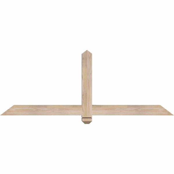 Ekena Millwork Eugene Smooth Timber Gable Bracket, Douglas Fir, 60"W x 22"H x 3 1/2"D x 3 1/2"F, 9/12 Pitch GBW060X22X0404EUG00SDF - main